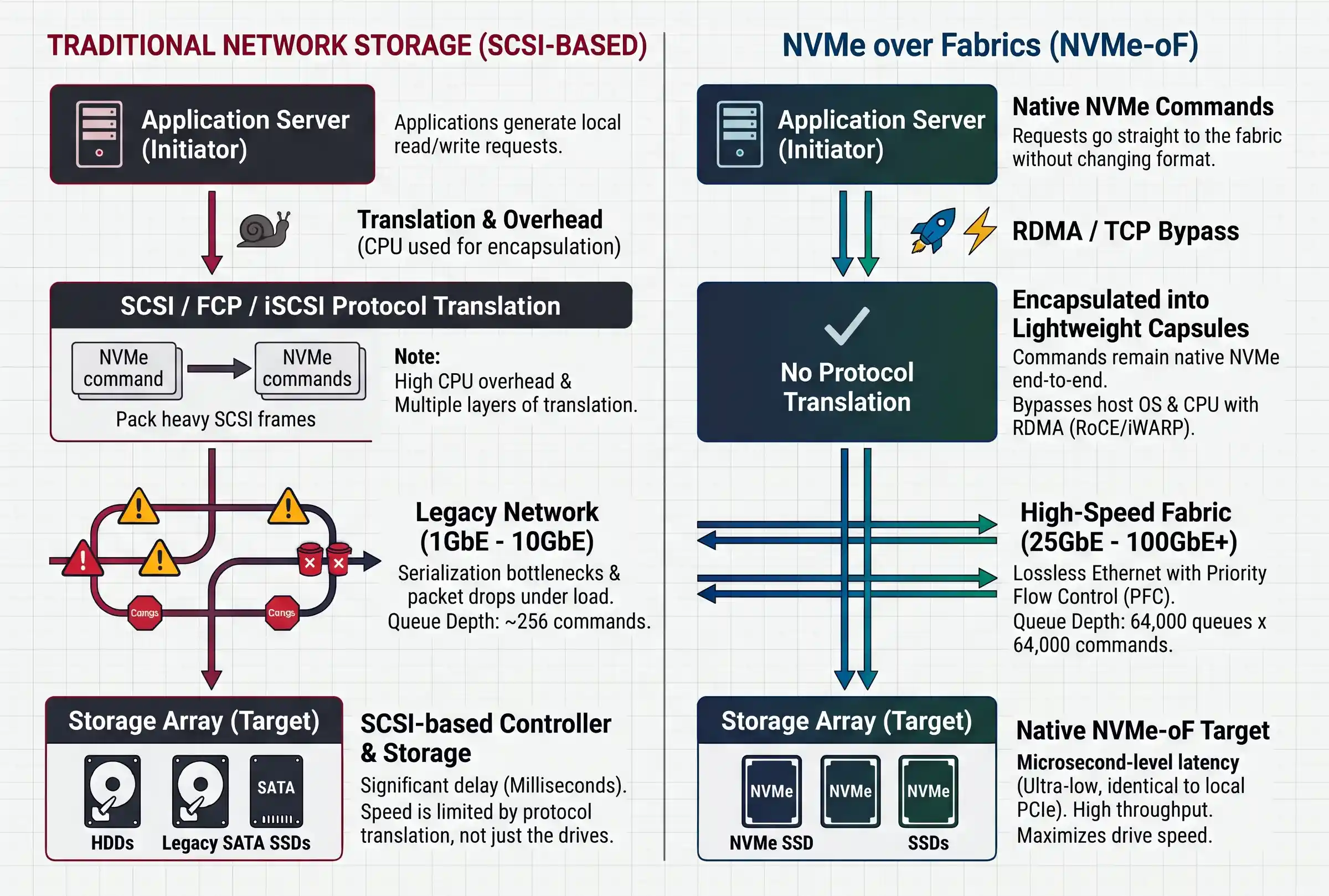 Legacy Protocols vs. NVMe-oF: Why Traditional Storage Became a Bottleneck
