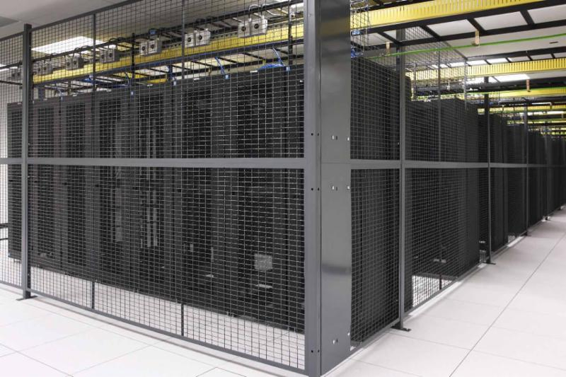 data center with colocation cage