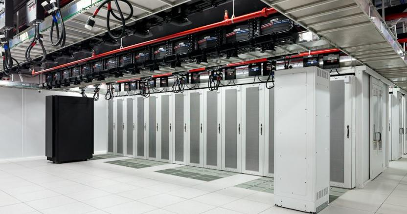 data center with servers