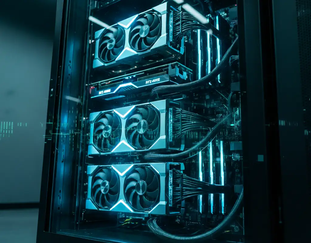 data center with colocation cage