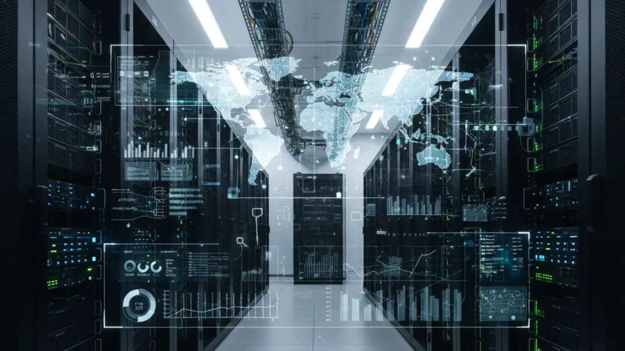 data center with colocation cage