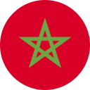 morocco round flag