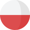 poland round flag