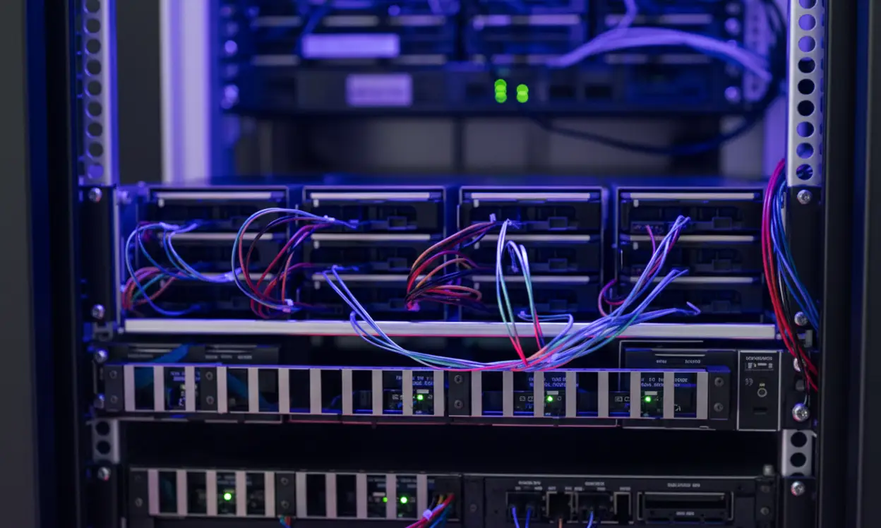 data center with colocation cage